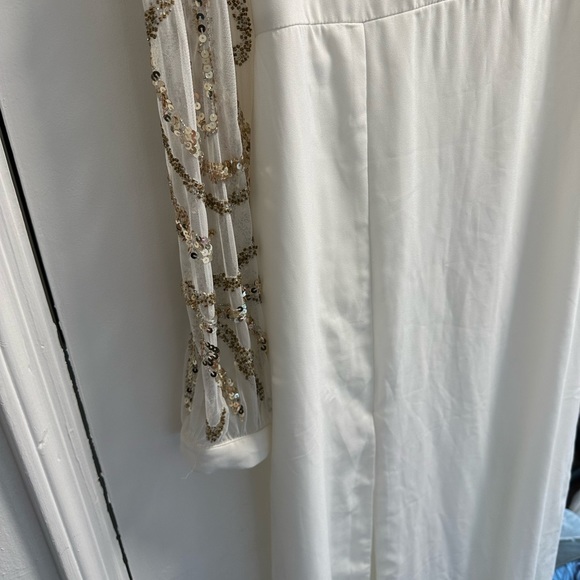 ASOS Virgo lounge long maxi dress with side slit white new with tags size UK12 - Picture 8 of 12